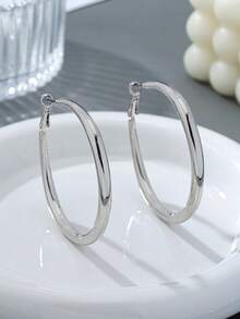 1 Pasang Anting Geometris Retro Serbaguna 6-in-1 yang Modis - Perak - View 13