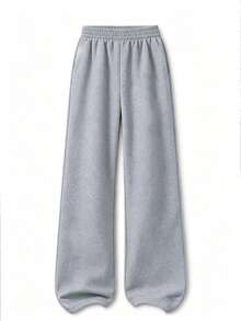 2pcs Set Suitable For Young Women And Girls Half-Zip Sweatshirt And Wide Leg Pants, Loose Stand Collar Sweatshirt And Loose Wide Leg Pants Matching Set, Suitable For Autumn/Winter Daily Wear - Multicolor - View 8