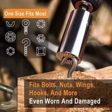 Universal Socket Wrench Torque Head Set Ratchet Super Socket Tool Electric Drill Adapter Wrench Key Multi-Function - Universal Socket BL - View 7