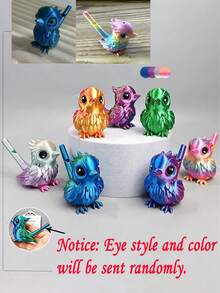 1 pieza Pájaro cantante impreso en 3D, sopla para hacer sonidos de pájaro después de llenarlo con agua, regalo perfecto para volver a la escuela, graduación, cumpleaños (color de ojos de pájaro aleatorio) - Multicolor - Ver 4
