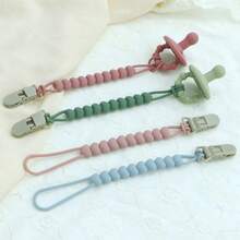 1pc Silicone Baby Bottle Strap Anti‑Lost Chain With Clip Universal Bottle Holder Lanyard For Infant Feeding - Multicolor - View 7