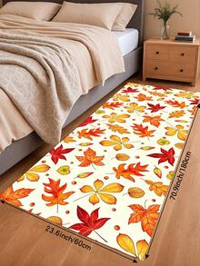 1/2pcs Thanksgiving Maple Leaf Pattern, Vintage Diatomaceous Earth Mat, Super Absorbent, Non-Slip, Perfect For Bathroom, Kitchen And Dining Room, Quick Dry, Perfect Gift For Home Decor And Bathroom Mat, Thanksgiving Holiday Gift! - Multicolor - View 18