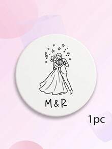 1/12/24pcs Custom Text Wedding Couple Line Art Coasters, Custom Wedding Favor Gifts For Guests, Newlywed Keepsake Home Tabletop Decoration - Multicolor - View 16