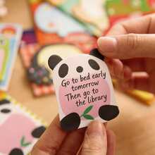5/10/20 Pcs/Set Cute Cartoon Animal Pattern Memo Pads, Creative Upright Sticky Notes, 20 Sheets Per Pad, Total 100 Sheets, Christmas Gift Or Prize - Multicolor - View 4