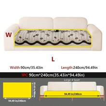 1‑Piece Vintage Floral Jacquard Sofa Pad, Reversible Scalloped Edge Sofa Cover, Anti‑Slip Textured Couch Protector For Farmhouse Living Room Home Decor - Beige - View 15