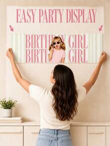 Custom Photo And Name Birthday Banner, Personalized Happy Birthday Party Backdrop, Picture Banner For Girls And Boys, Photo Booth Background For Birthday Celebrations, Custom Party Sign For Kids, Daughters, Sons, Family Gatherings And Friends. - Multicolor - View 5