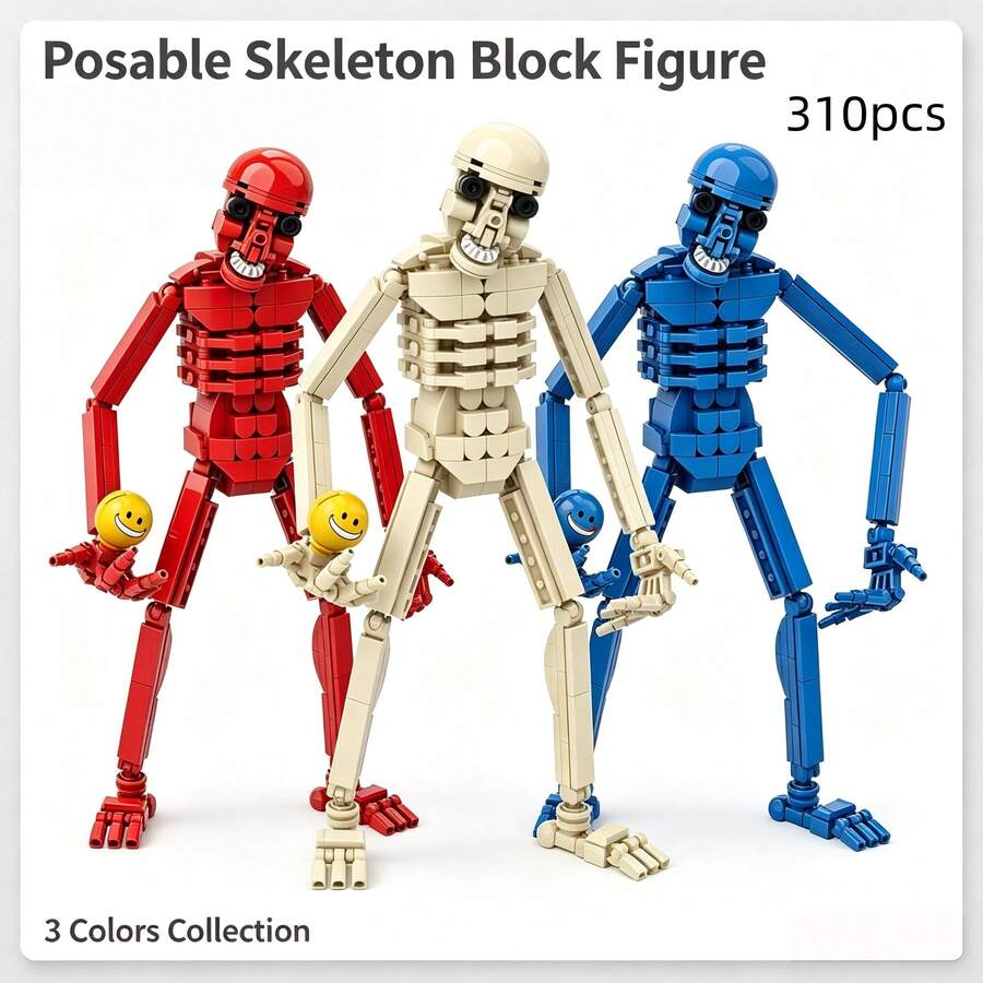 310pcs New World Verity Monster Figure Building Blocks, DIY Assembly Block Model, Desktop Ornament Collectible, Creative Halloween Gift For Hobbyists - Multicolor - View 1