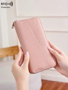 FOREVER MIYIN Women's Long RFID Anti-Theft Phone Wallet, Full Zipper Large Capacity Clutch, Multiple Card Slots + Bill Compartment, Compatible With Smartphones, Suitable For Daily Use And Travel - Multicolor - View 3
