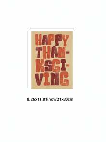 1pc Frameless Thanksgiving Fall Kitchen Wall Art Canvas Vintage Typography Rustic Poster For Living Room Bedroom Dorm Gift - Multi-color - View 13
