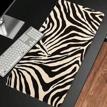 1pc Zebra Stripe Mouse Pad, Suitable For Gaming And Office Desktops, Anti-Slip Design For PC, Computer, Laptop, Tablet, Smartphone - Fashionable Desktop Accessory For Gamers, 2D Flat Style - Zebra Print - View 9
