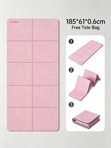 1 bộ thảm yoga gấp gọn có đường căn chỉnh, chất liệu dày chống trượt, phù hợp cho tập yoga, pilates và thiền tại nhà - Nhiều màu - Xem 8