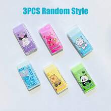 Fresh Cute Adorable Pattern Eraser, Cleans Cleanly With Less Residue, Suitable For Students' Daily Use, Back To School Essential - Multicolor - View 10