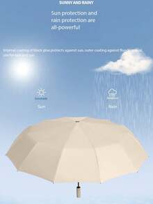 Extra Large Fully Automatic Sun Umbrella, Double Rib Reinforced Thickened Sun Protection Umbrella, All-Weather Outdoor Sun Umbrella, Multi-Color Optional Sun Protection Waterproof Portable Outdoor Umbrella, 1pc - Multicolor - View 10