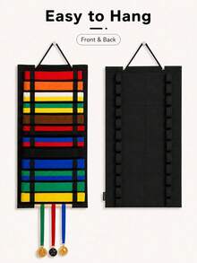 Wall-Mounted Martial Arts Belt Storage Rack (1pc) - Portable Karate Belt Display Stand With Medal Hooks, Lightweight Taekwondo Belt Hanging Display Rack; Suitable For Martial Arts Practitioners And Boxing, Combat Sports And Fitness Enthusiasts - Multicolor - View 6