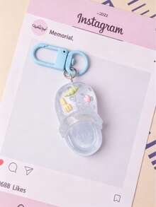 1/6pcs Icy Translucent Glitter Jelly Color Cartoon Clogs, With Fork, Croissant, Cream Decoration, Suitable For Daily Matching, Bag And Backpack Charms, Commemorative Gift For Friends - Multicolor - View 15