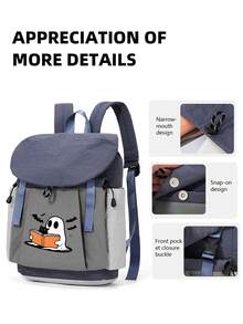 Myco Cute Halloween Pumpkin Backpack, Skull Outdoor Casual Backpack, Unisex Student School Bag - "Trick Or Treat" Design, Best Gift For Friends And Lovers - Multicolor - View 5