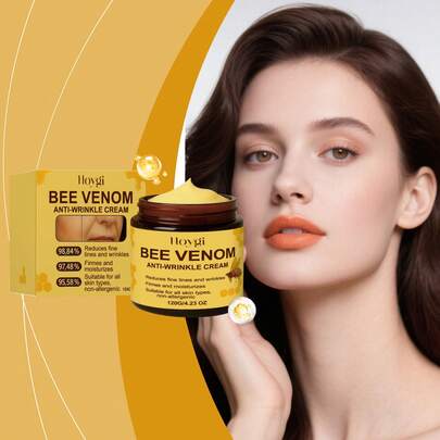 Hoygi Bee Venom Anti-Wrinkle Firming Face Cream, Moisturizing Nourishing, Improves Fine Lines And Dryness, Low Irritation Gentle, Suitable For All Skin Types, Anti-Aging Repair Cream 120G