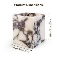 Translucent Marble Candle & Aromatherapy Base, Multi-Functional Cosmetic Storage Cup, Luxury Home Decor Ornament, Suitable For Spa & Hotel - 1PC - View 10