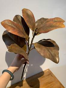 1件人造葉片植物裝飾，適用於居家、辦公桌，情人節禮物 - 彩色 - 查看 9