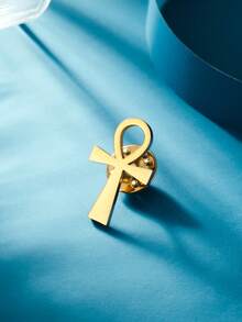 LIKGREAT 1pc Fashion Stainless Steel Cross Brooch, Personalized Accessory For Coat, Suit, Bag, Gift For Friends - Fashion Series - View 3
