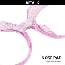 2Pcs Oversized Reading Glasses, Shiny Frame Design With Premium Metal Hinges, Suitable For Women's Daily Reading - White - View 6