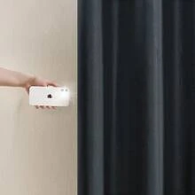 100%遮光窗簾單片，隔熱保溫穿桿式窗簾，適用於臥室與客廳 - 黑色 - 查看 8