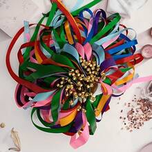 10PCS/20PCS/30pcs Mixed Color Wedding Party Ribbons - Colorful Tassel Ribbons Fairy Wands With Bamboo Sticks And Gold Bells, Perfect For Weddings, Parties And Celebrations - Blue, Purple, Green And Various Multi-Color Functional Decorations - View 4