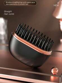 Multifunctional Mini Wireless Electric Hair Straightener Brush, Anti-Scald Styling Tool, Portable And Compact, 3 Adjustable Temperature Settings, USB Rechargeable, Wireless Design, Perfect Gift For Women - Multicolor - View 7