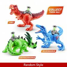 ZURU Robo Alive Dino DNA Mystery Tube, Figur Aksi Dinosaurus T-Rex Menyala dengan Slime Kenyal, Perakitan DIY, Kejutan Pembukaan Kotak, Hadiah STEM untuk Anak Laki-laki Usia 3+ (Model Acak) - MultiWarna - View 4