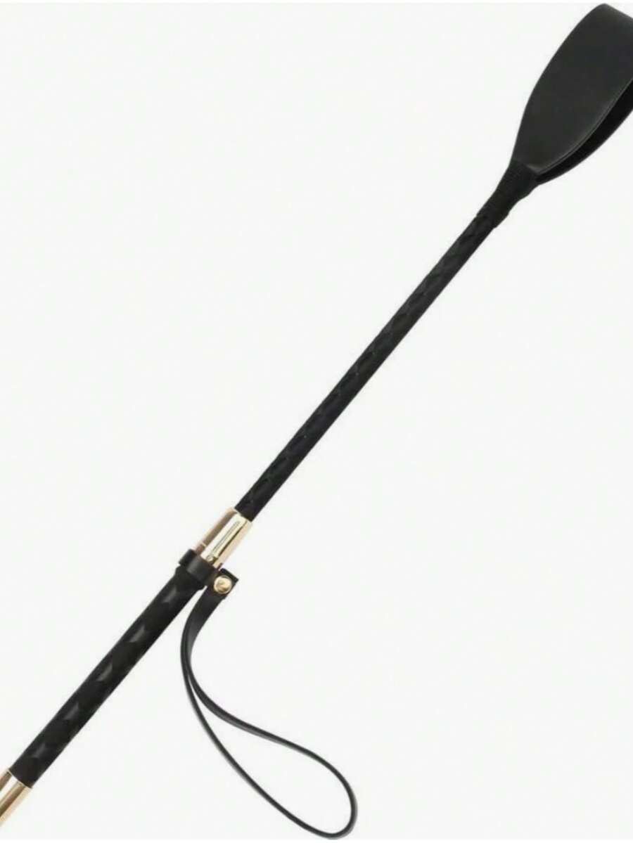 1pc Equestrian Riding Crop, Lightweight Horse Training Whip With Comfortable Grip Handle, Durable Horse Riding Equipment For Beginners, Training Practice & Outdoor Active Lifestyle, Ideal Couple Bonding Activity Accessory - Black - View 1