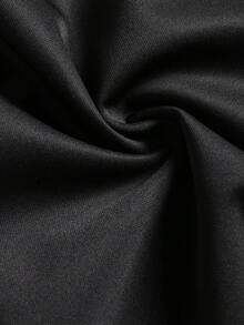 1pc Men's All-Season Spring/Autumn Stretch Dress Pants, Light Business Semi-Formal Regular Fit Versatile Casual Trousers - Black - View 5