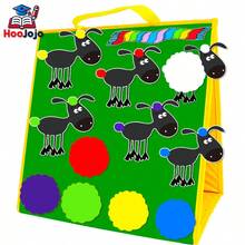 hoojojo 17Pcs Blue Sheep Felt Story Set, Montessori Teaching Aids, Color Sorting Game, English Reading Storytelling Props, Classroom Learning Supplies, Teacher Teaching Aids, Parent-Child Interactive Game - Multicolor - View 4