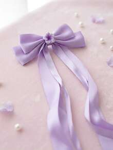 1/2/4pcs/Set Plumeria Ribbon Bow Hair Clips, Sweet Hair Accessories - Suitable For Girls And Women, Applicable For Daily Outings, Vacations, Parties And Photo Shoots - Multicolor - View 4