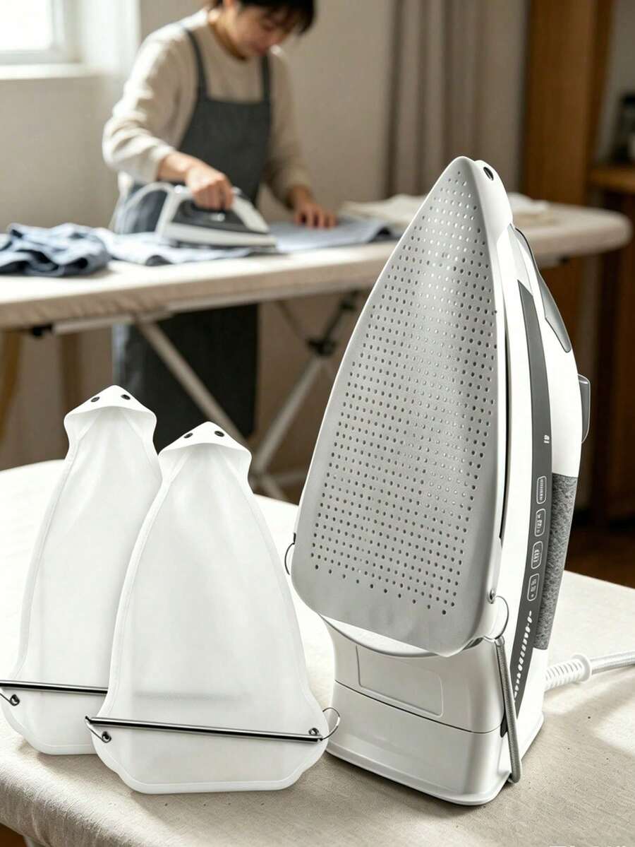 1pc High-Quality Heat-Resistant Steam Iron Protective Cover; Durable Non-Slip; Quick Installation Design; Suitable For Home Goods, Travel Essentials, Dorm Storage And Protecting Household Ironing Boards; Compatible With Most Fabric Types.