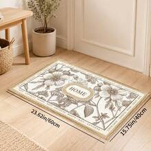 1pc, HOME Floral Vintage Pattern Printed Faux Cashmere Kitchen Mat, Absorbent Kitchen Floor Mat, Kitchen Carpet, Long Runner Mat, Sink Front Mat, Suitable For Kitchen, Bathroom, Entryway, Hallway, Laundry Room And Home Decor - Multicolor - View 11