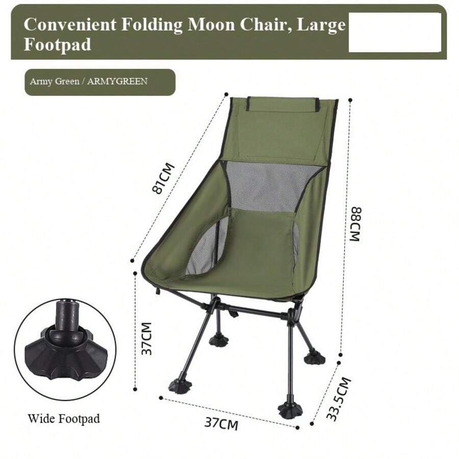 Outdoor Portable Breathable Folding Chair, Ultra-Light Beach Chair, Frog Leg Folding Chair, Anti-Collapse Leisure Chair, Suitable For Hiking, Climbing, Beach, Camping - D - View 1