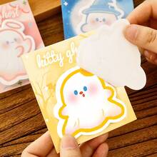 Halloween Ghost Shaped Sticky Notes, Cute Highly Attractive Reusable Adhesive Memo Pads, Student Stationery - one-size - View 5