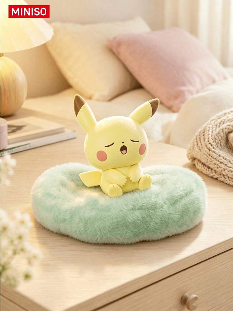 MINISO 寶可夢睡覺角色裝飾品，附彩色雲朵底座，隨機發貨 1 款，適合桌面書架擺飾，生日聖誕禮物 - 隨機一款 - 查看 2