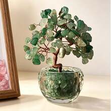 2026 New Small 2D Flat Printed Acrylic Green Crystal Tree Decoration, Christmas Table Decor Gift, Home Decor, Kitchen Decor, Room Decor, Party Decor, Decorative Craft, Desk Ornament, Dining Table Decor - Green Transparent Base - View 2
