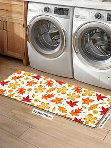 1/2pcs Thanksgiving Maple Leaf Pattern, Vintage Diatomaceous Earth Mat, Super Absorbent, Non-Slip, Perfect For Bathroom, Kitchen And Dining Room, Quick Dry, Perfect Gift For Home Decor And Bathroom Mat, Thanksgiving Holiday Gift! - Multicolor - View 15