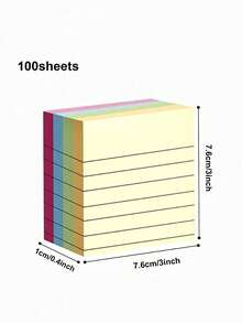 Colorful Line Sticky Notes, Self-Adhesive Memo Pads, Easy To Stick, Marker Pen Compatible, Office, Home, School, 2 Sizes, Office Assistant, School Supplies, Notebook Gift - Multicolor - View 15