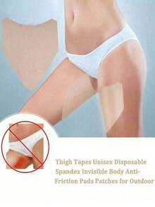 20pcs Invisible Anti-Chafing Thigh Patches, Thigh Friction Protection Patches, Transparent Protective Patches, Suitable For Women's Inner Thighs And Calves, Comfortable Protection - Multicolor - View 2