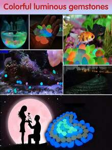 Colorful Glow-In-The-Dark Garden Stones, New 2026 Glow-In-The-Dark Pebbles, Beautiful Luminous Stepping Stones, Suitable For Sidewalks, Patios, Patio Landscaping And Aquarium Decoration. - A - View 13