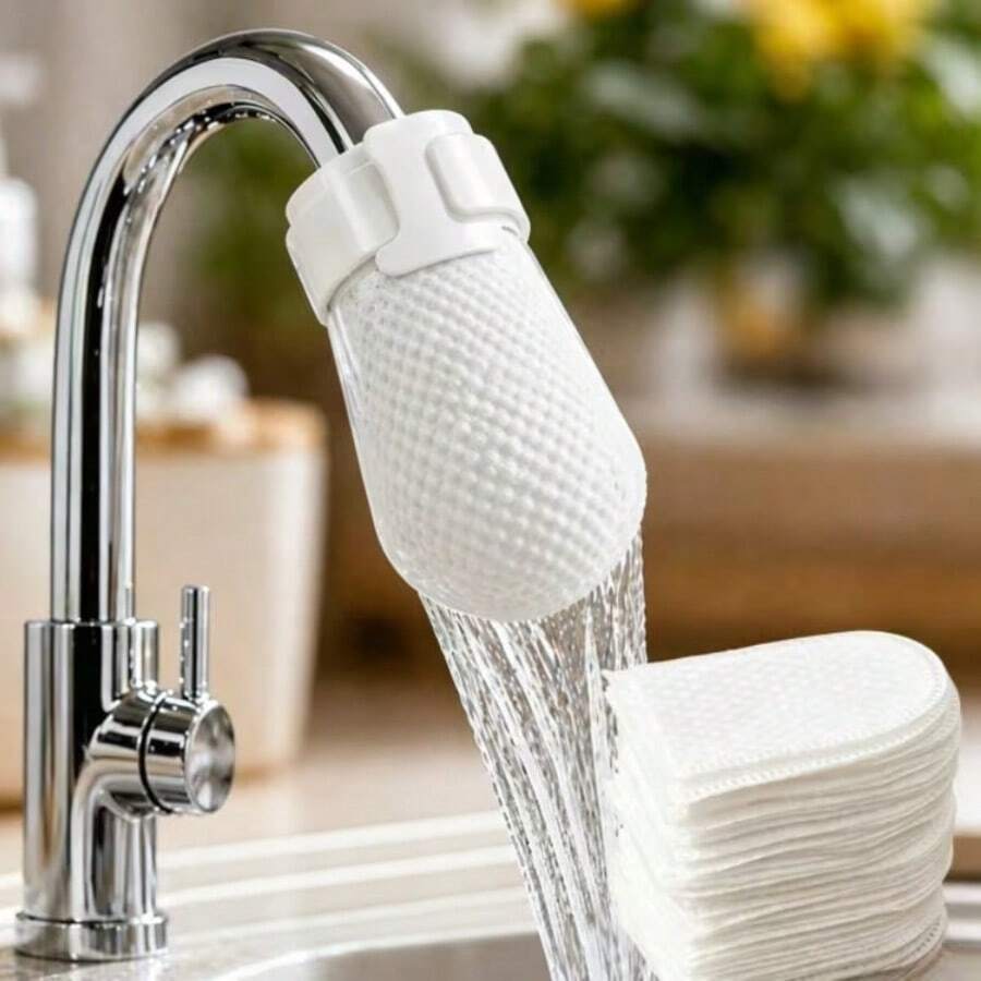 45pcs Set: 40 Filter Cartridges + 5 Straps, High-Density Non-Woven Fabric Faucet Filter Cartridges, Suitable For Kitchen And Bathroom, Easy Installation, Can Filter Rust, Sediment, Sand And Impurities, Home Water Purification Accessories - A - View 1