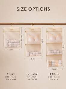 Student Dorm Bedside Storage Rack Hanging Wardrobe Organizer Bag For Underwear, Socks, Door Back Hanging Storage Bag - Multicolor - View 2