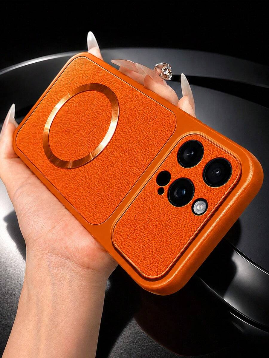 MewTrek Luxury Litchi Texture PU Leather Phone Case, Magnetic Ring Design, Large Camera Cutout, Full Coverage Shockproof Anti-Drop Protective Case Compatible With Iphone, Compatible With Samsung Galaxy Honor, Compatible With Xiaomi Reno MOTO