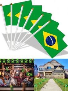 Brazil Flag Brazil Mini Chain Flag World Mini Flag Suitable For Party Events Classroom Conference Room Sports Events Garden Festival Grand Opening Bar Sports Club Celebration - Multicolor - View 6
