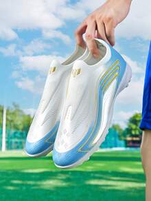 1 Pair World Cup Style Latest Women's Football Shoes, TF Turf Studs Training Cleats - White - View 2