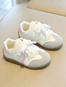 1 Pair Pink Kids' Sports Shoes, Soft Non-Slip Sole, Fashionable , Versatile For All-Season Outdoor Wear - Pink - View 4
