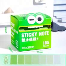 Gradient Transparent Sticky Notes With Storage Box, Multiple Colors Available, Suitable For Office And School Use - Back To School Essential, Desktop Organizer, Also As Decorative Or Creative Gift - Boxed - View 8